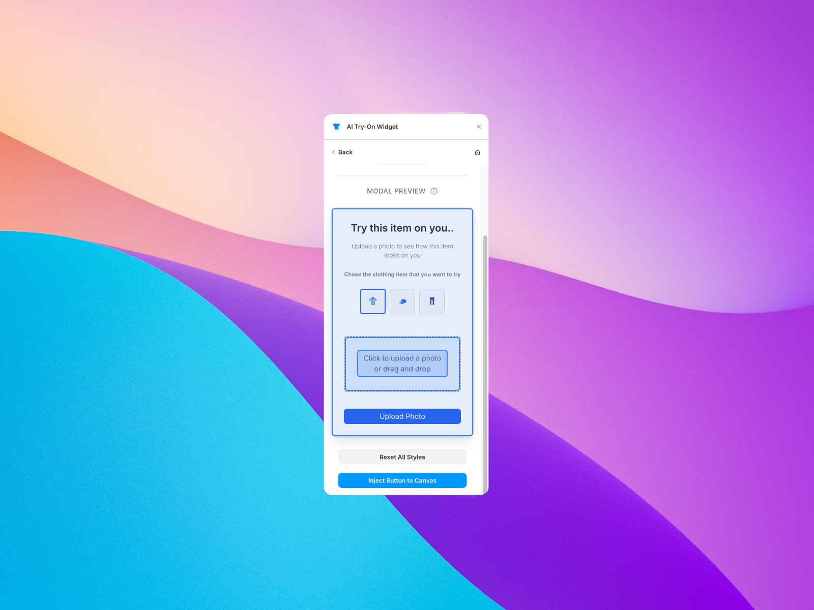 Thumbnail 1 for AI Try-On Widget, a Framer Marketplace template by QwertyBit.