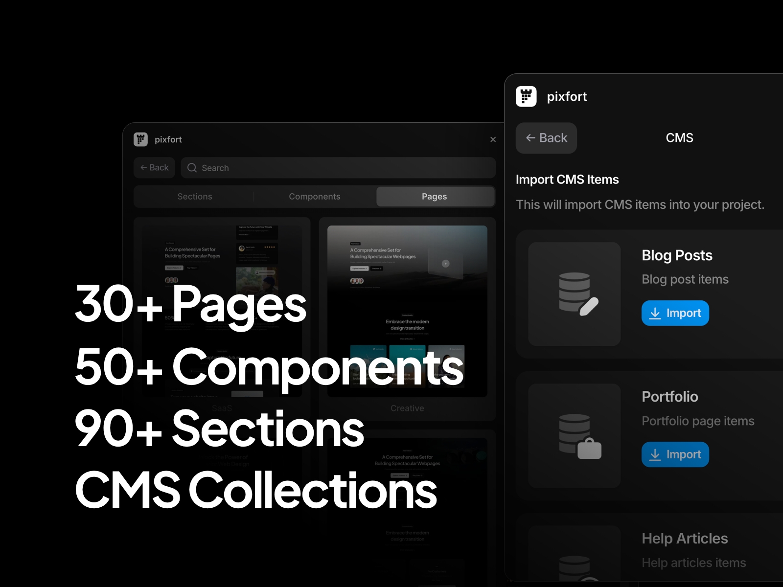 Screenshot 3 for pixfort Plugin, a Framer Marketplace plugin by pixfort.
