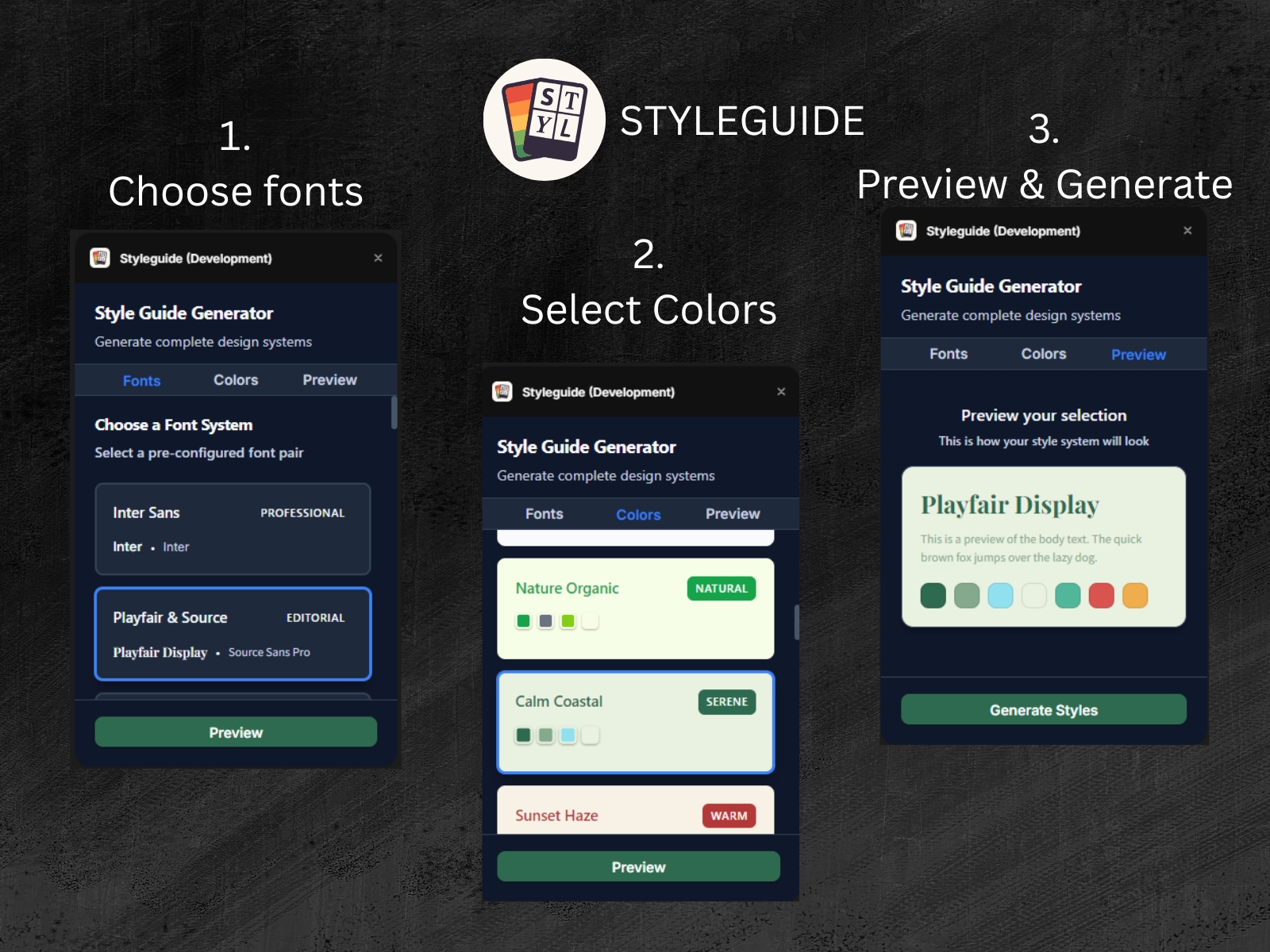 Thumbnail 2 for Styleguide, a Framer Marketplace plugin by Jeremiah Elegba.