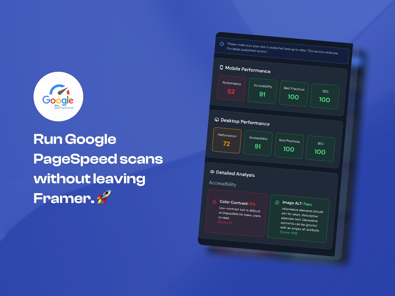 Thumbnail 2 for Frame Audit, a Framer Marketplace plugin by Bickyg.