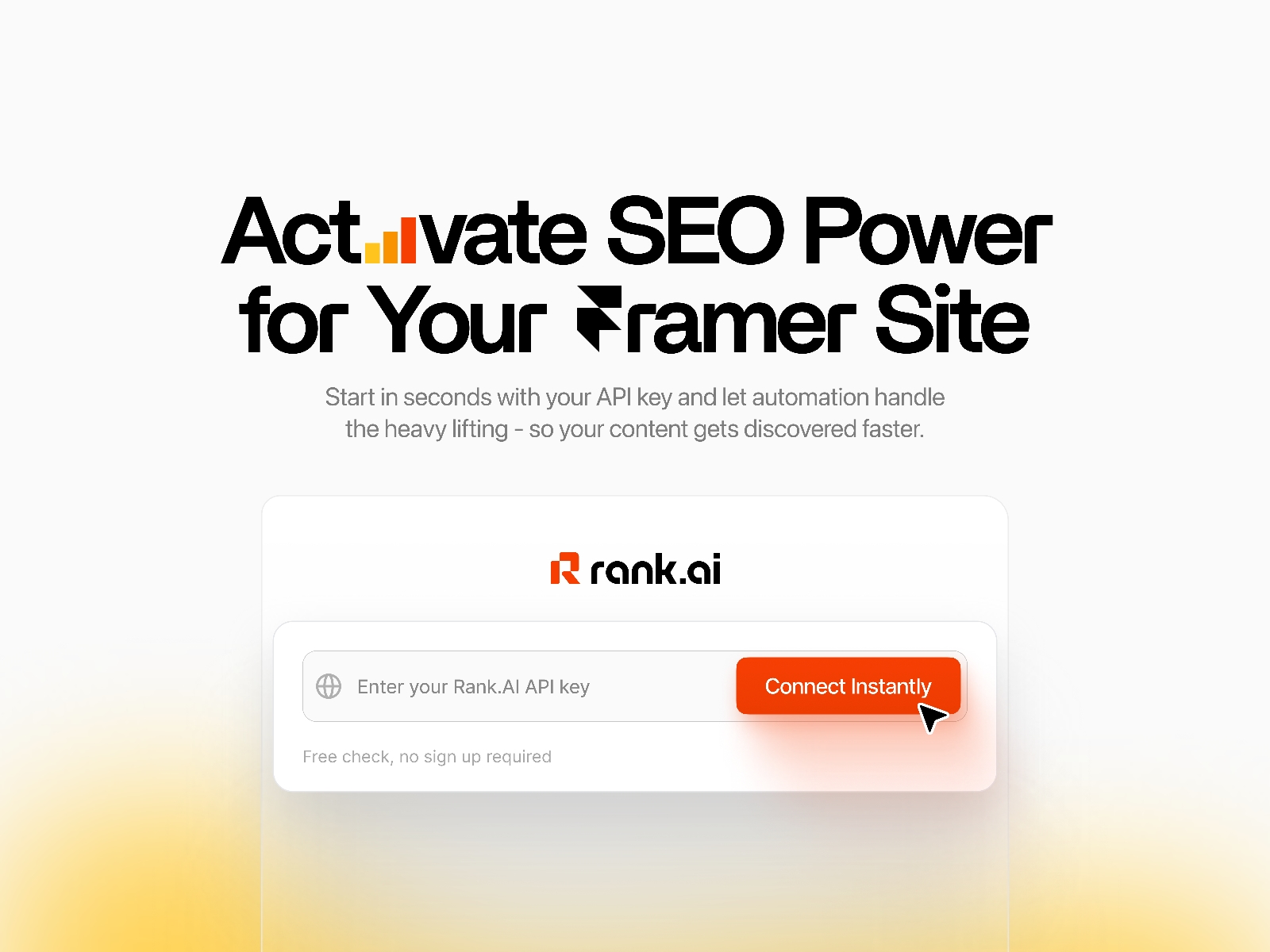 Screenshot 3 for Rank.ai - Rank higher with AI SEO, a Framer Marketplace plugin by Team Rank.ai.