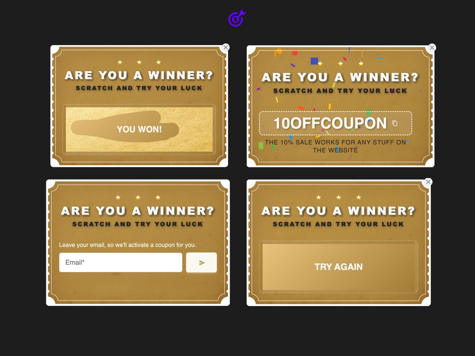 Thumbnail 1 for Smartarget Scratch Card, a Framer Marketplace template by Smartarget.