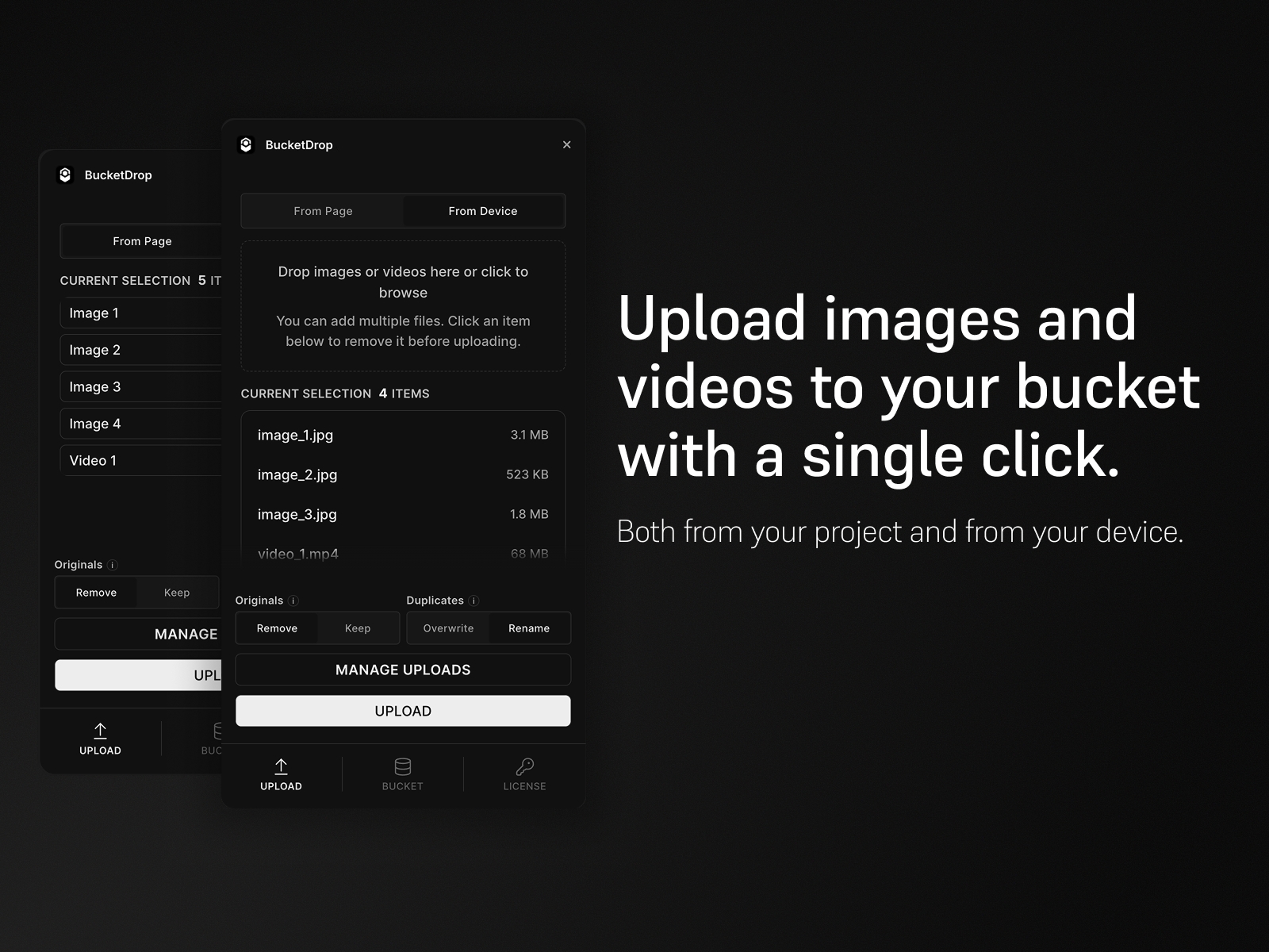 Thumbnail 2 for BucketDrop, a Framer Marketplace template by FRMHX.