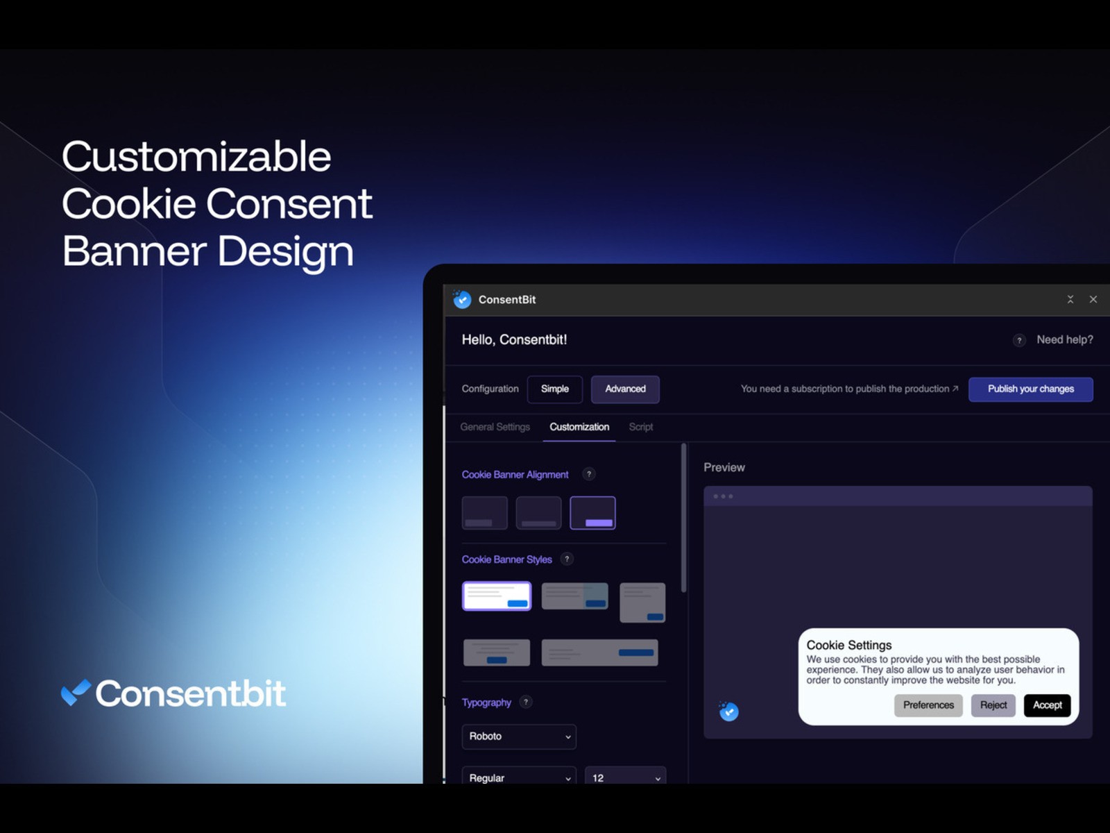 Screenshot 4 for ConsentBit, a Framer Marketplace plugin by Seattle New Media.