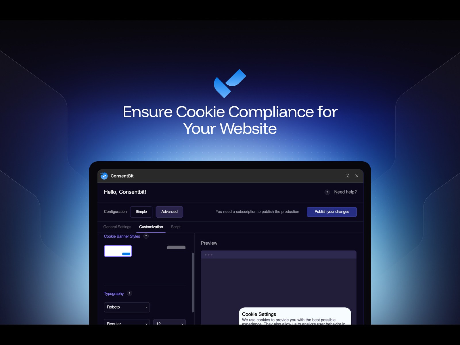 Screenshot 4 for ConsentBit, a Framer Marketplace plugin by Seattle New Media.