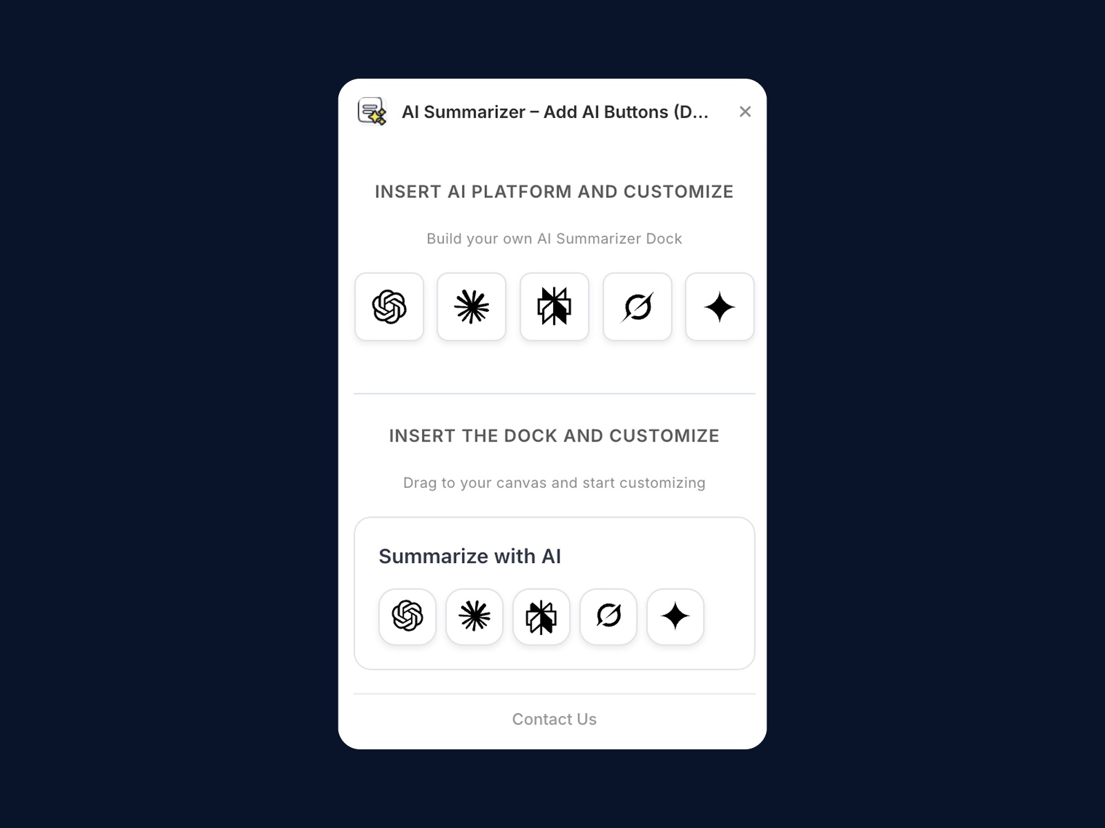 Thumbnail 2 for AI Summarizer – Add AI Buttons, a Framer Marketplace template by FramerSea.