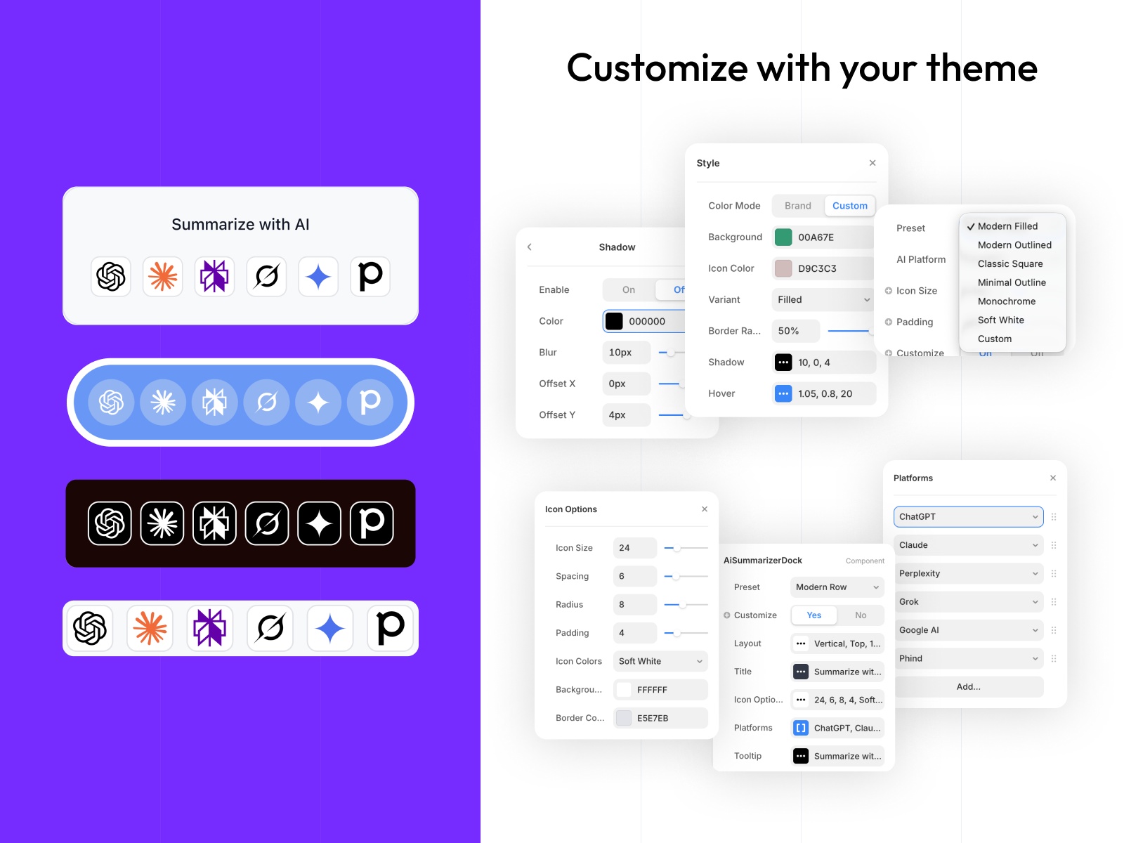 Screenshot 3 for AI Summarizer – Add AI Buttons, a Framer Marketplace plugin by FramerSea.