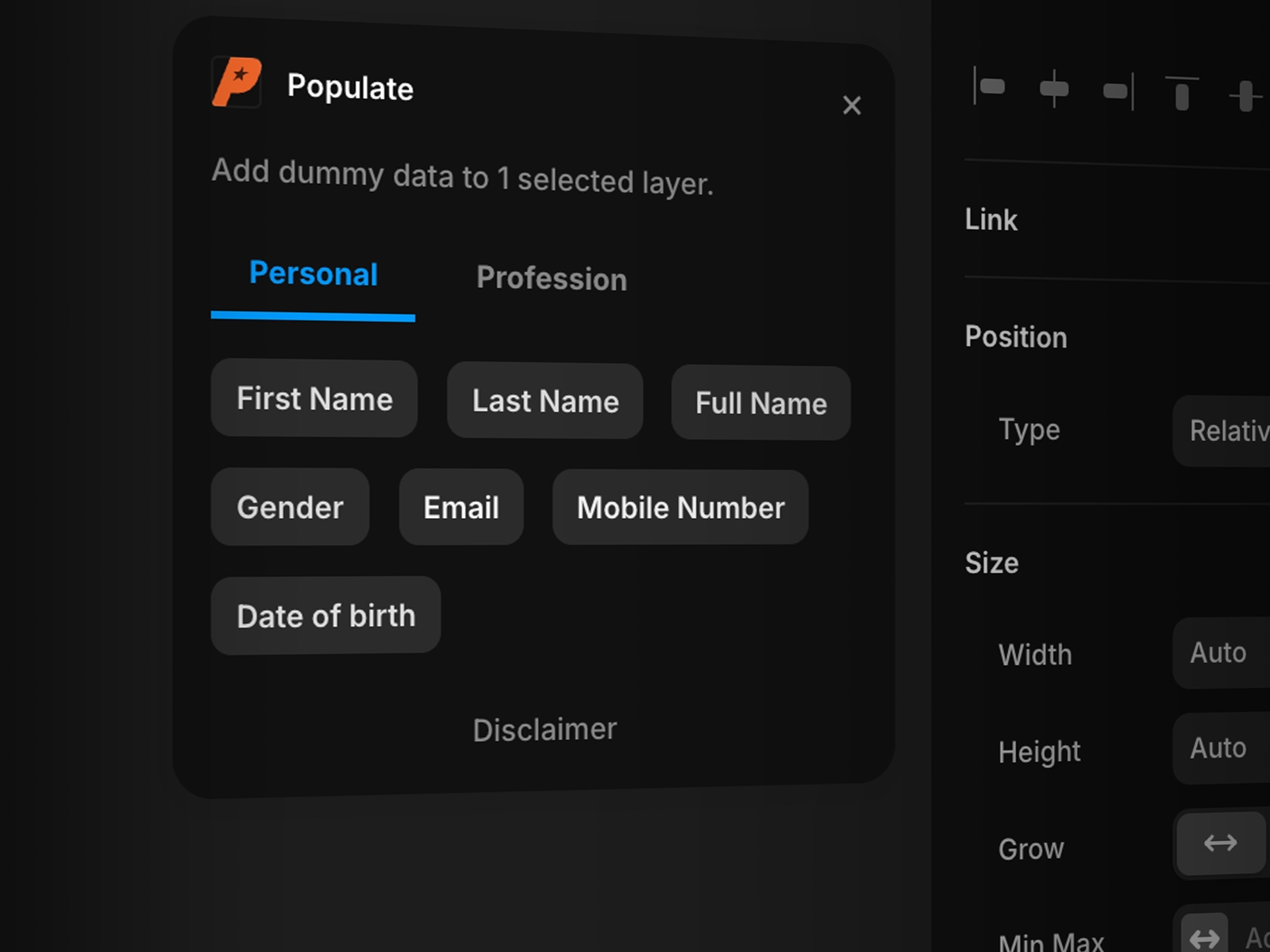 Screenshot 3 for Populate, a Framer Marketplace plugin by Manav Sharma.