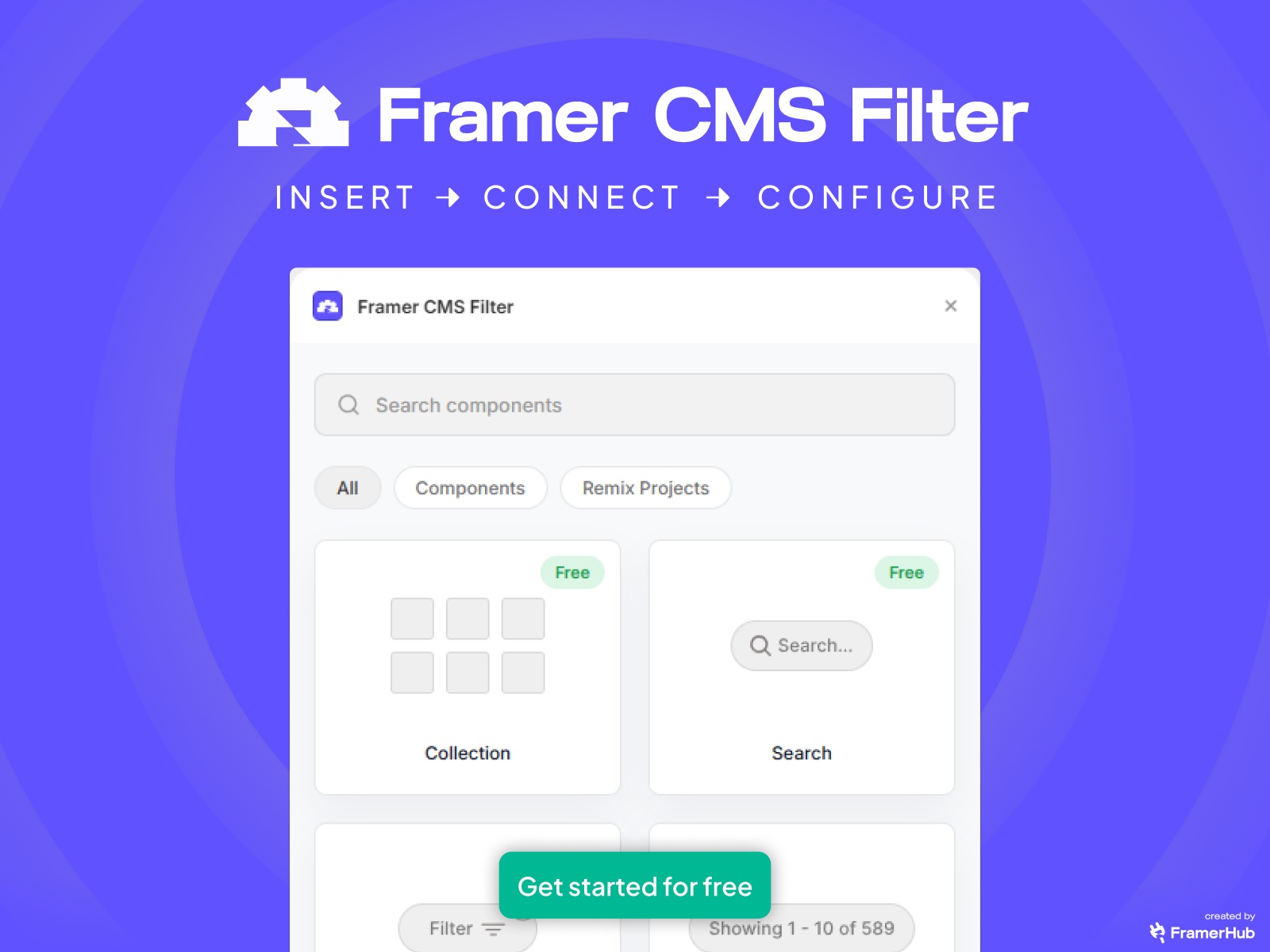 Thumbnail 1 for Framer CMS Filter, a Framer Marketplace template by FramerHub.io .