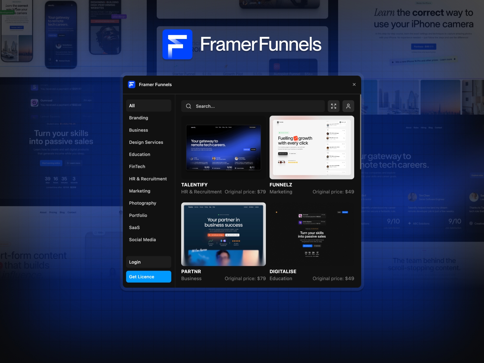 Thumbnail 1 for Framer Funnels, a Framer Marketplace template by Framer Funnels.