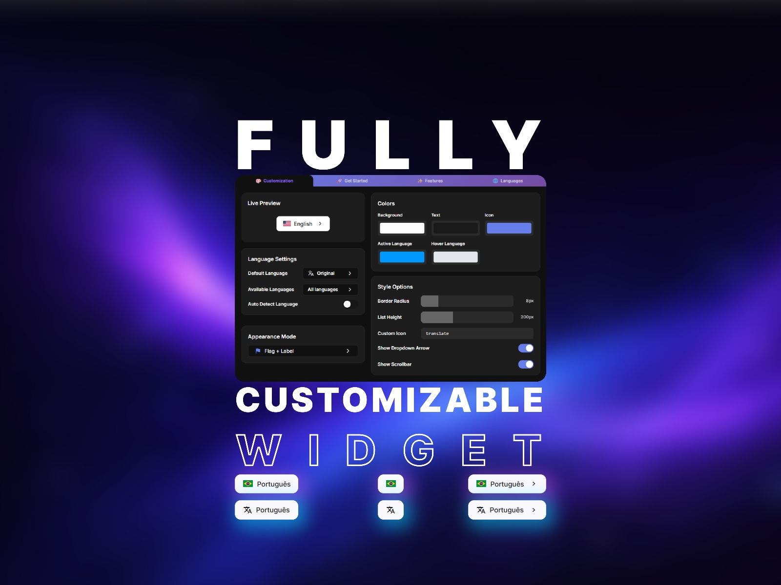 Screenshot 3 for Nebulang - Website Translator, a Framer Marketplace plugin by Nebulapps.