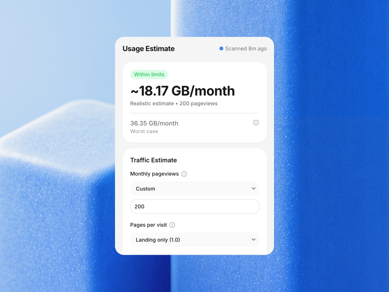 Thumbnail 2 for Bandwidth Check, a Framer Marketplace template by Sanna Granqvist.