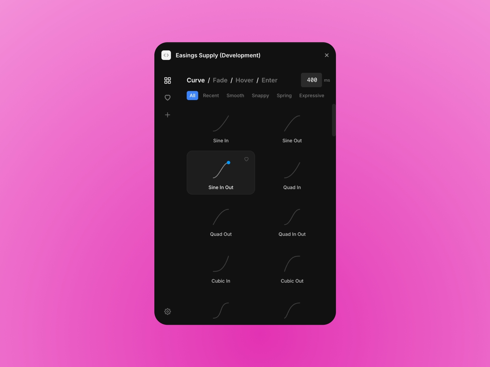 Thumbnail 1 for Easings Supply, a Framer Marketplace template by Sanna Granqvist.