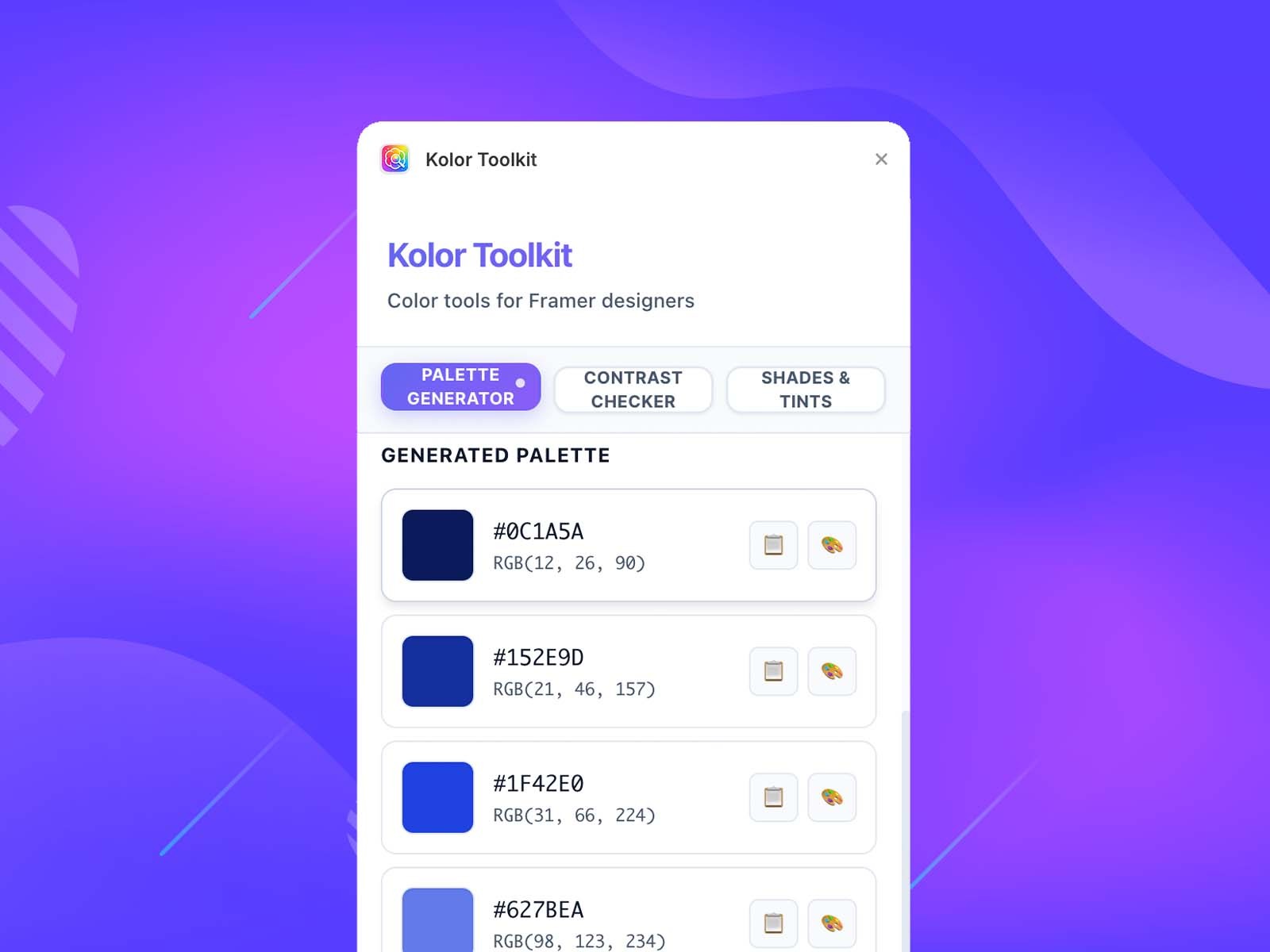 Thumbnail 2 for Kolors, a Framer Marketplace template by Ekomobong Otu.