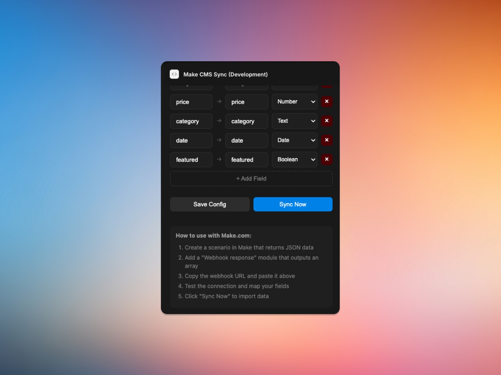 Thumbnail 2 for Make CMS Sync, a Framer Marketplace template by Giovanni Magnani.