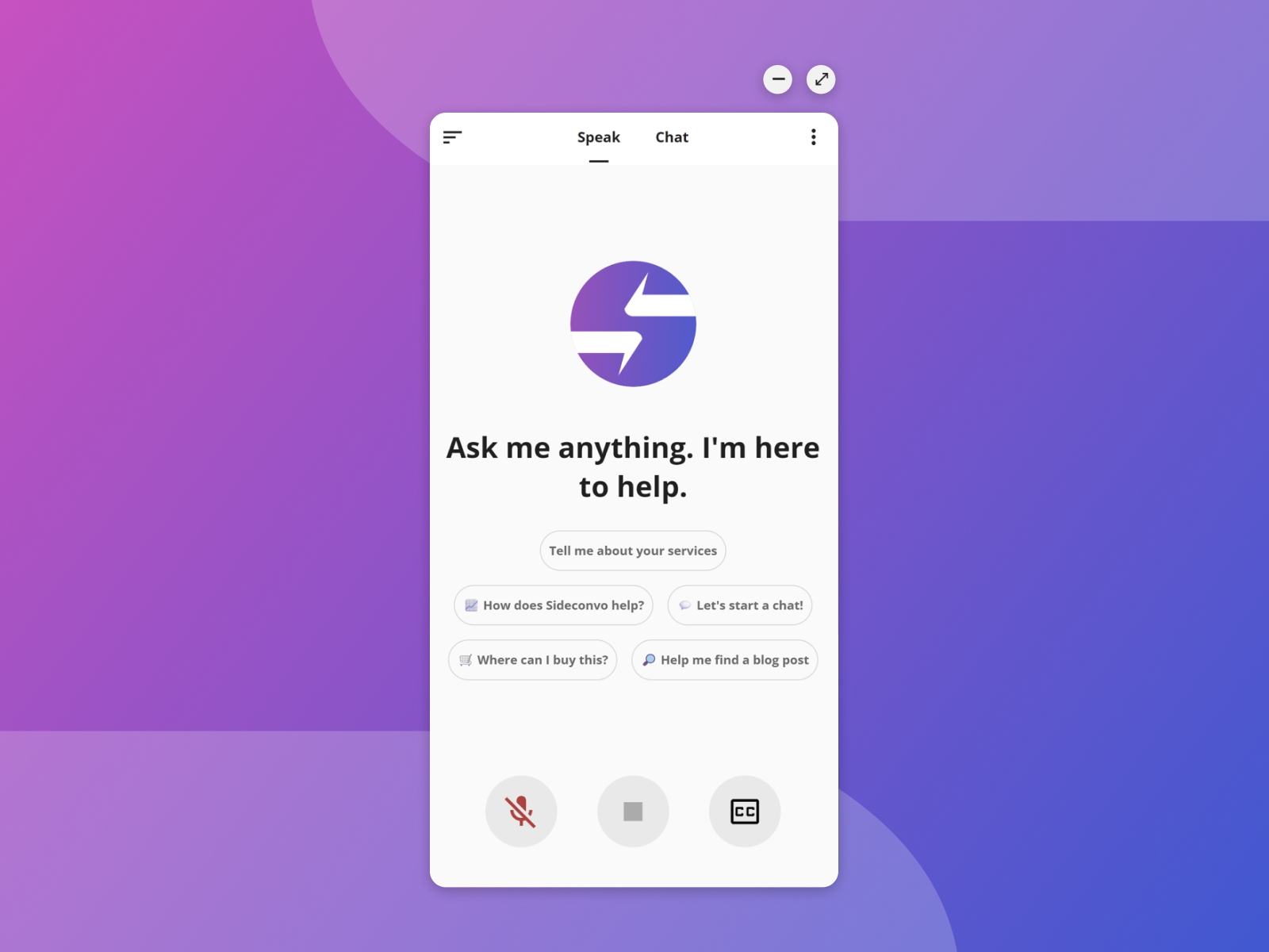 Thumbnail 2 for Sideconvo Voice & Chat Agent, a Framer Marketplace template by Sideconvo ..