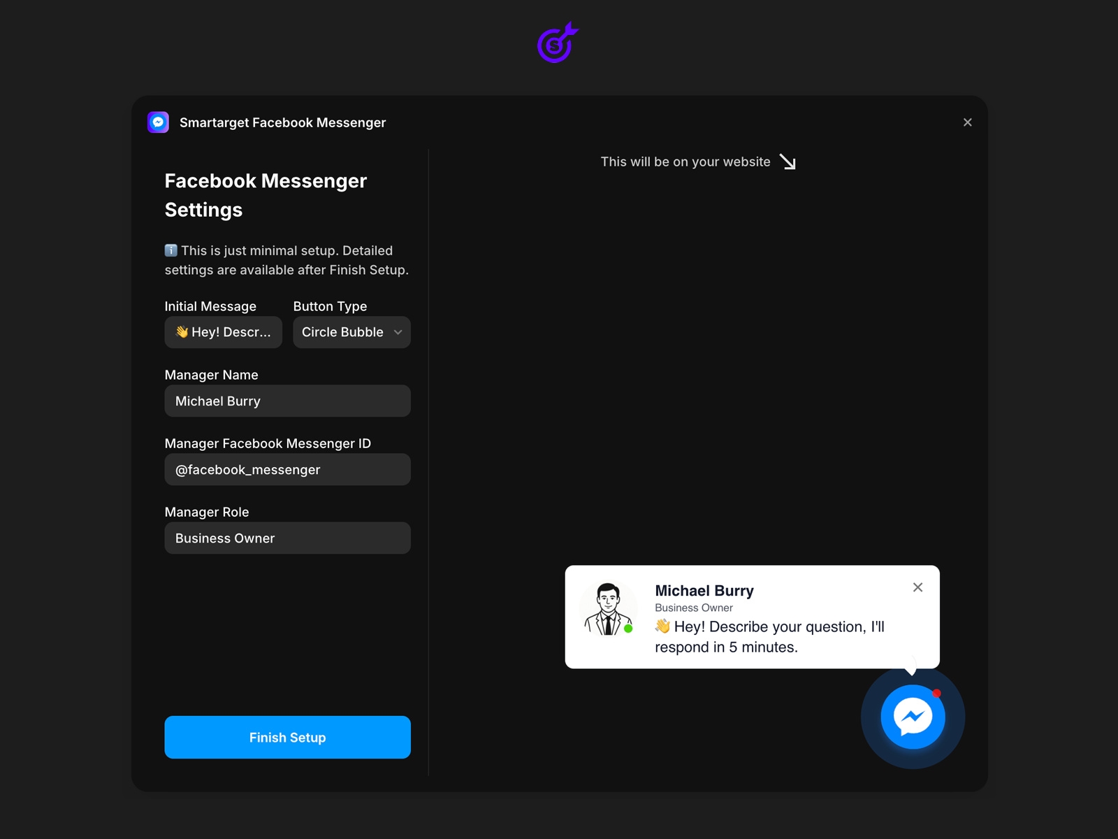 Thumbnail 2 for Facebook Messenger Chat, a Framer Marketplace template by Smartarget.