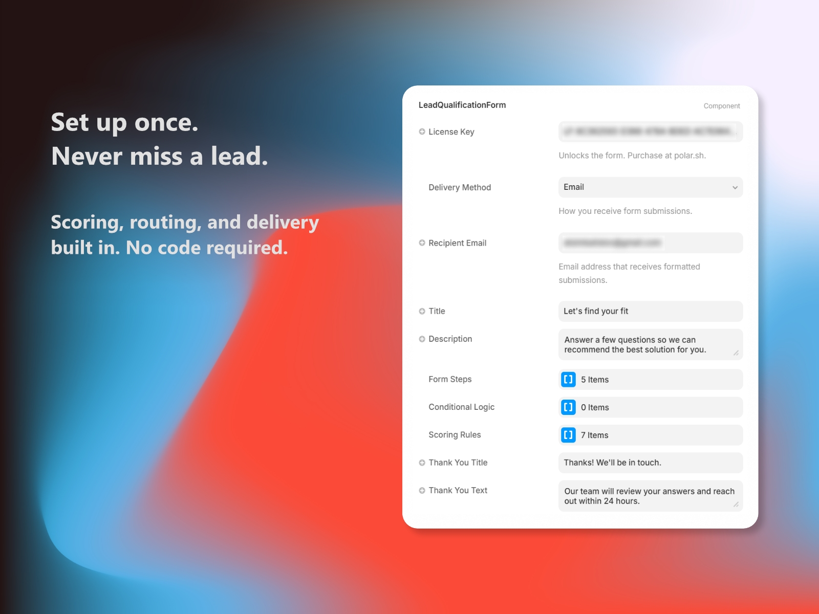 Thumbnail 2 for Lead Form, a Framer Marketplace template by CodePerfect.