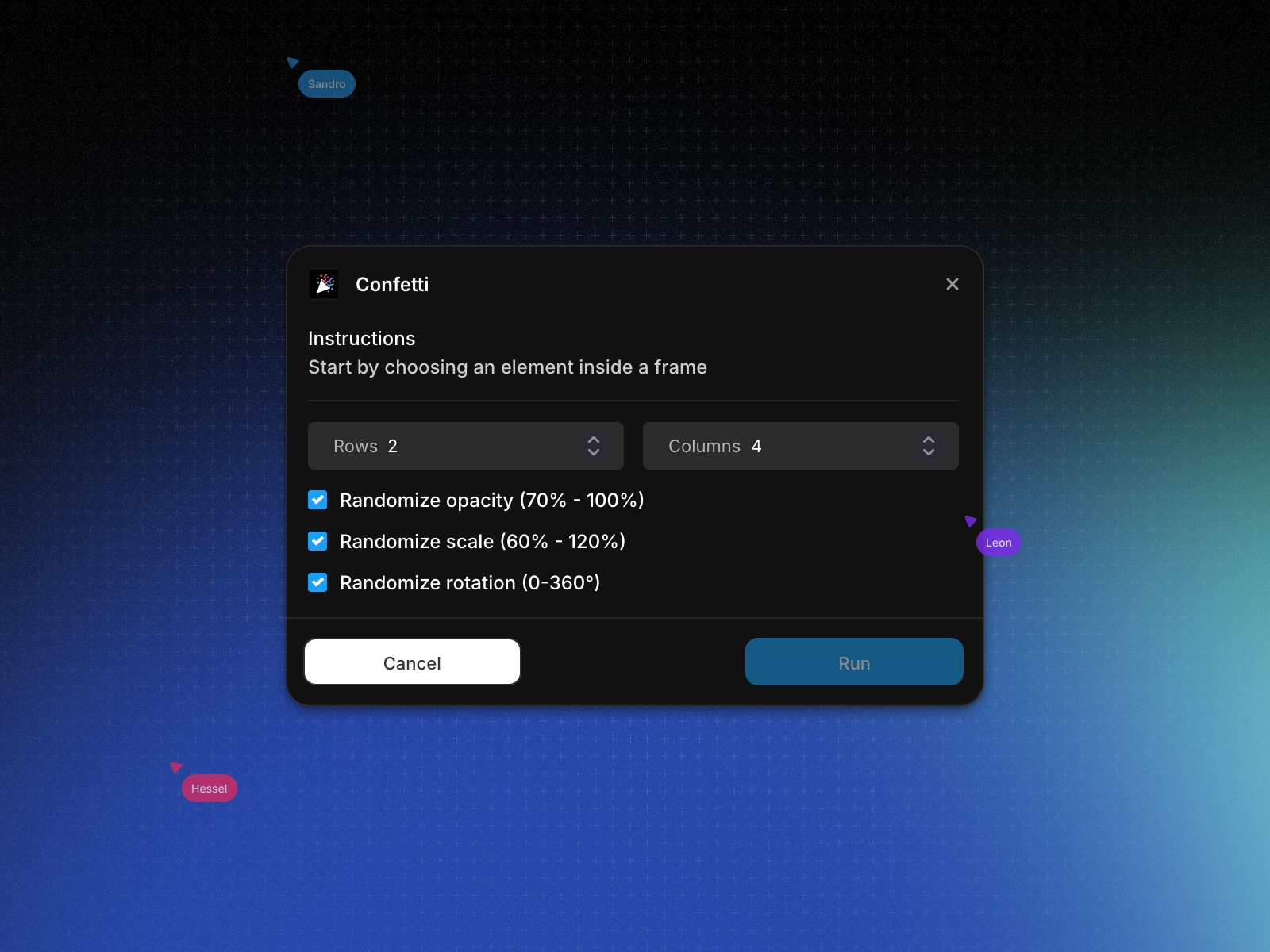Thumbnail 1 for Confetti, a Framer Marketplace template by Yummygum.