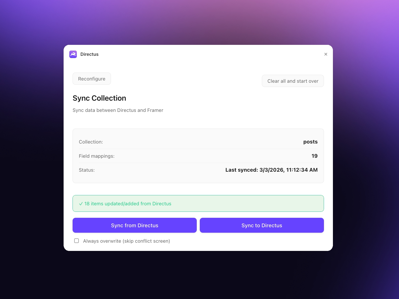 Thumbnail 2 for Directus, a Framer Marketplace template by Directus.
