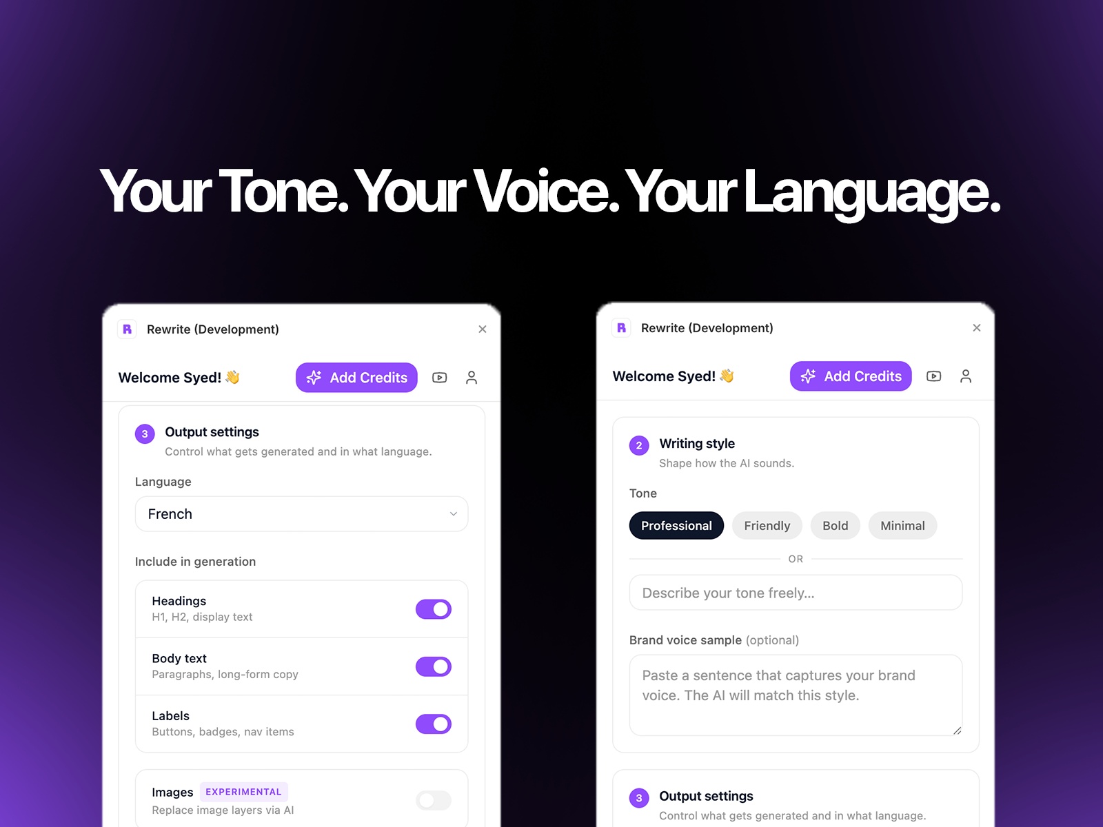 Screenshot 4 for Rewrite, a Framer Marketplace plugin by Syed Saboor.