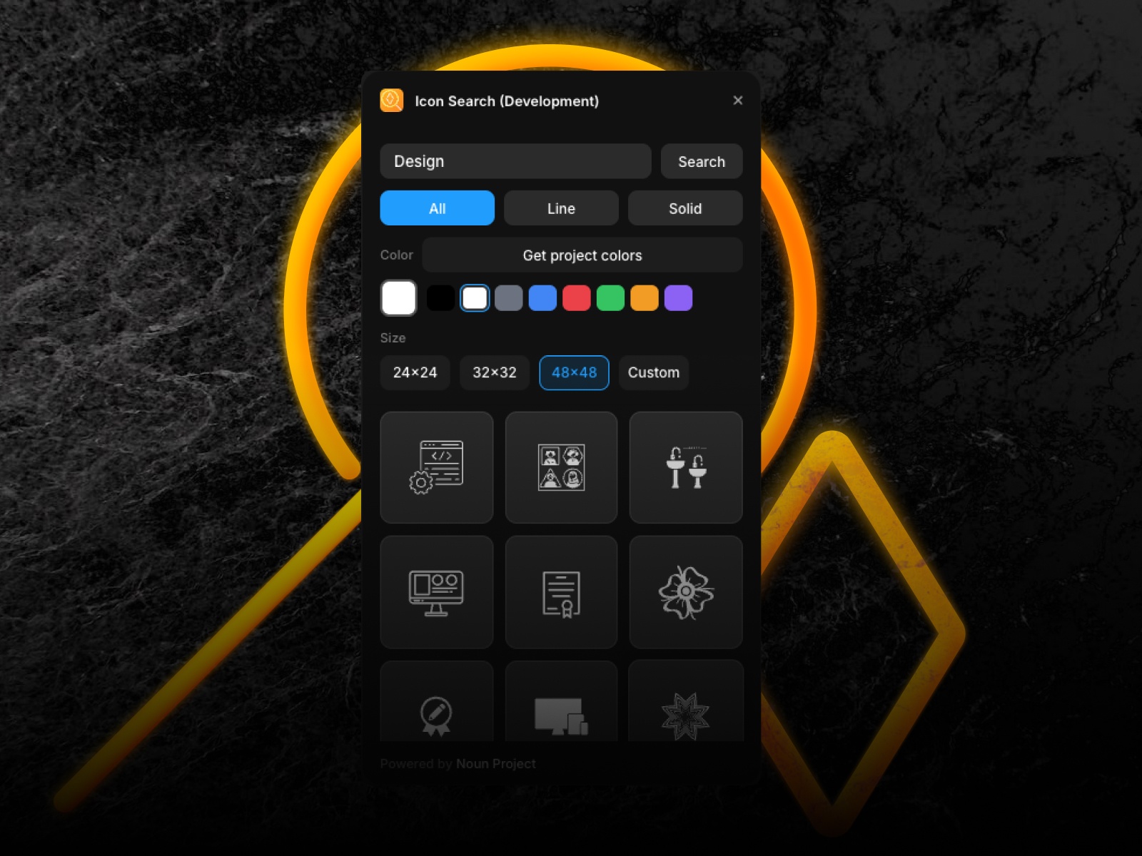 Thumbnail 1 for Icon Search, a Framer Marketplace template by Chris Lacorte.