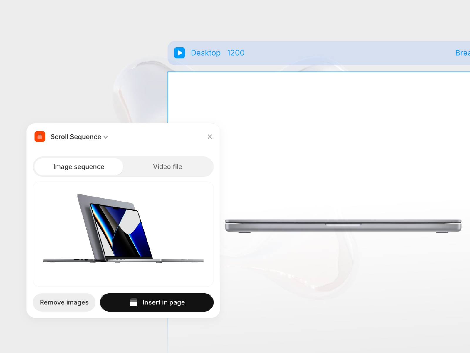 Thumbnail 2 for Scroll Sequence, a Framer Marketplace plugin by Fabian Albert.
