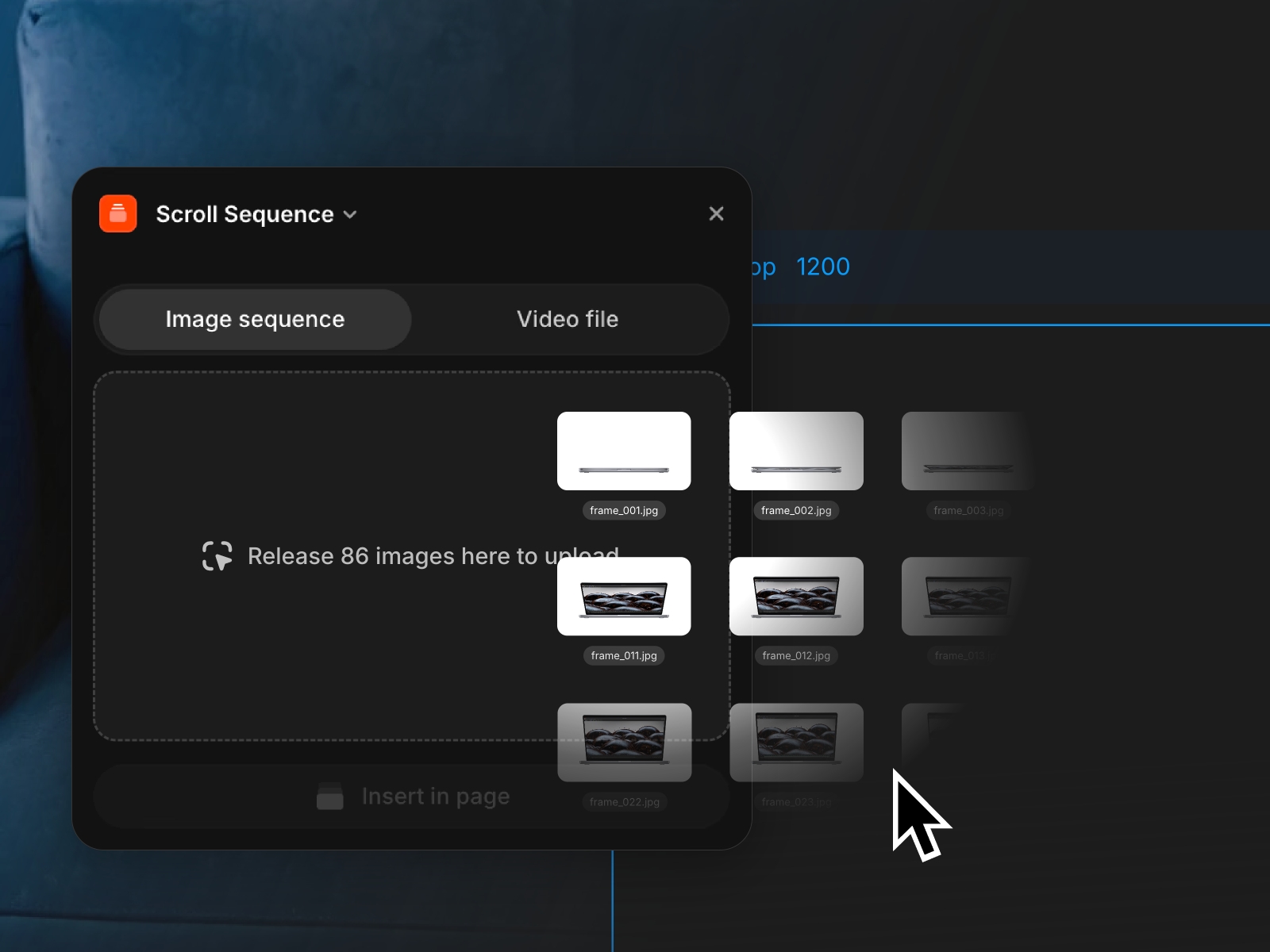 Thumbnail 1 for Scroll Sequence, a Framer Marketplace plugin by Fabian Albert.