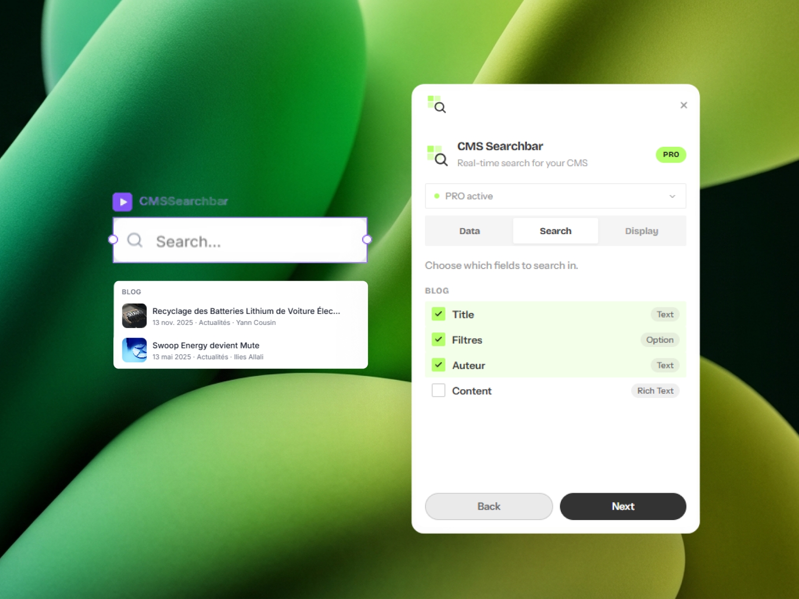 Thumbnail 1 for CMS Searchbar, a Framer Marketplace template by Ilies Allali.