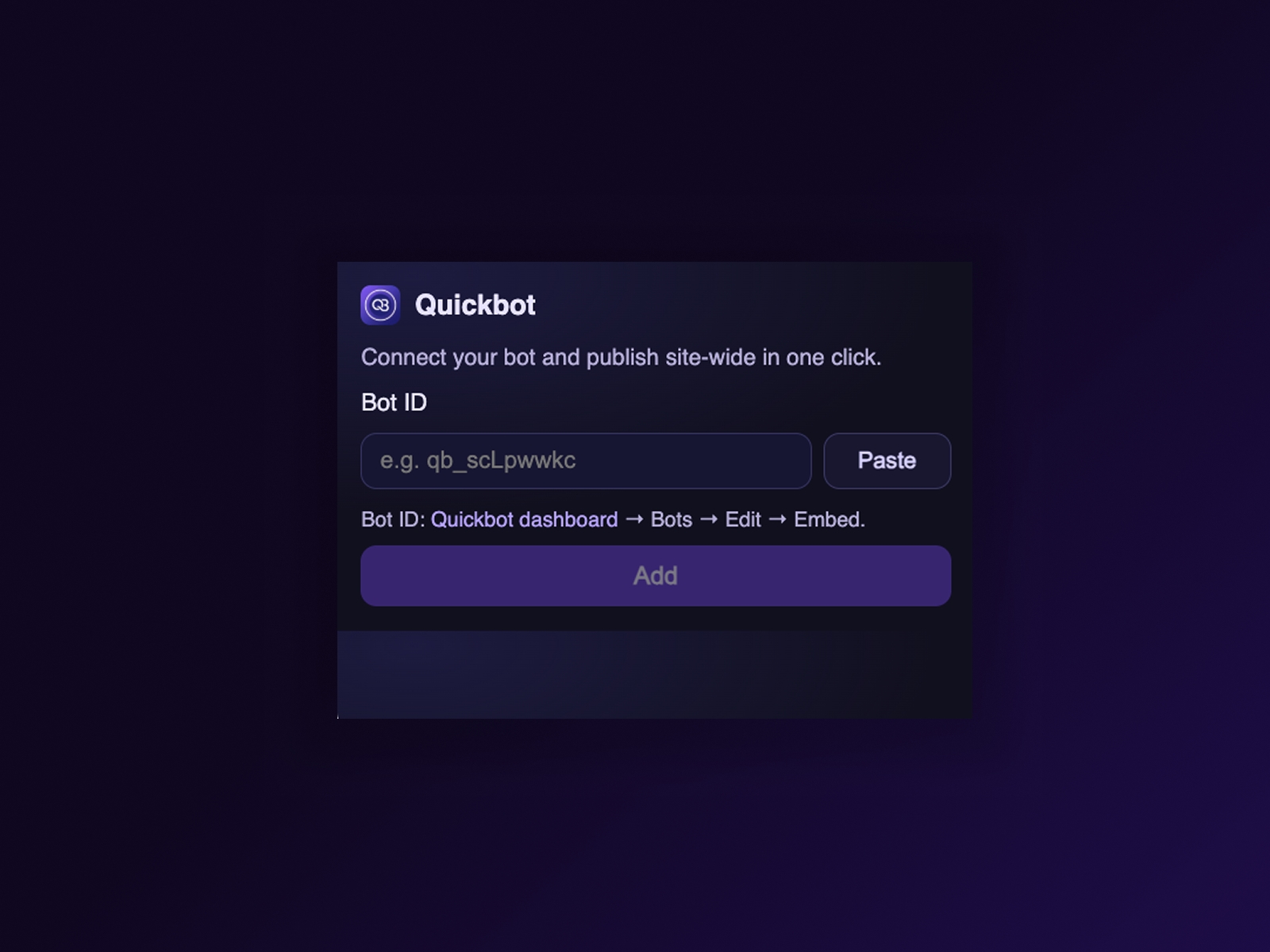 Thumbnail 1 for Quickbot Chat Widget, a Framer Marketplace template by Quickbot.