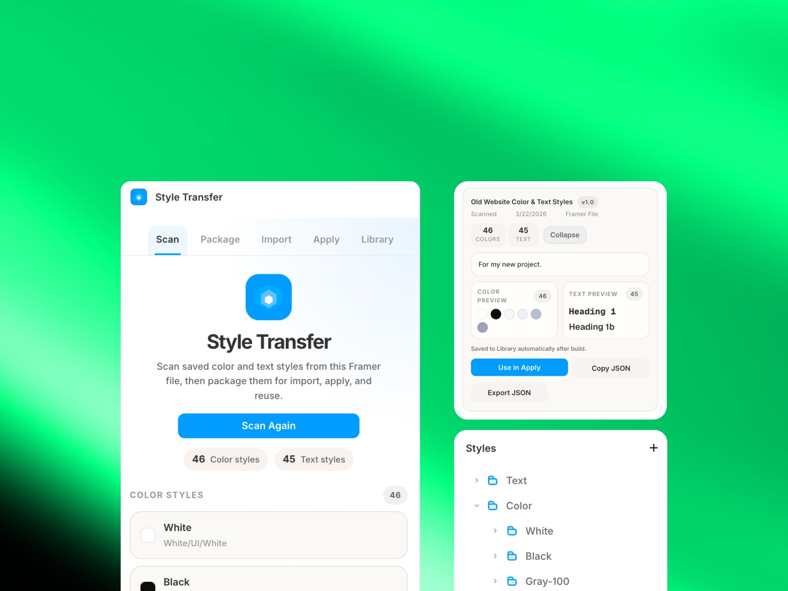 Thumbnail 1 for Style Transfer, a Framer Marketplace template by Floyka Design Studio.
