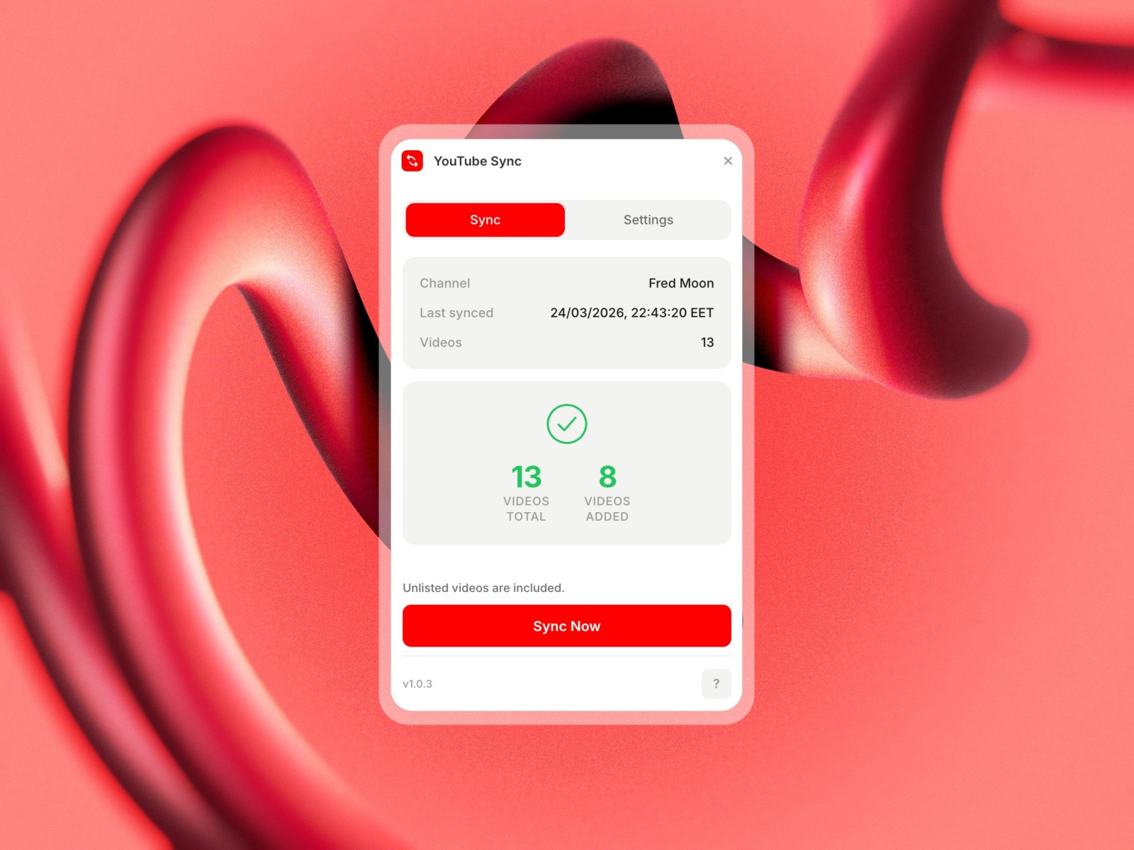 Thumbnail 2 for YouTube Sync, a Framer Marketplace template by Fred Moon.