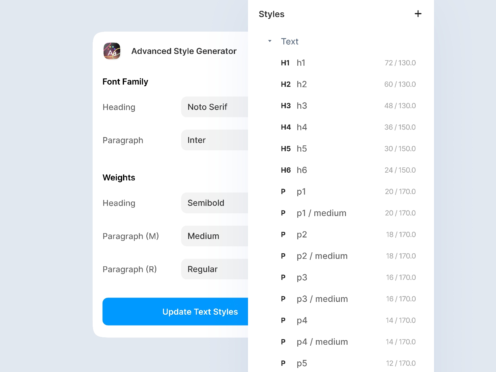 Screenshot 3 for Advanced Style Generator, a Framer Marketplace plugin by Nabeel.