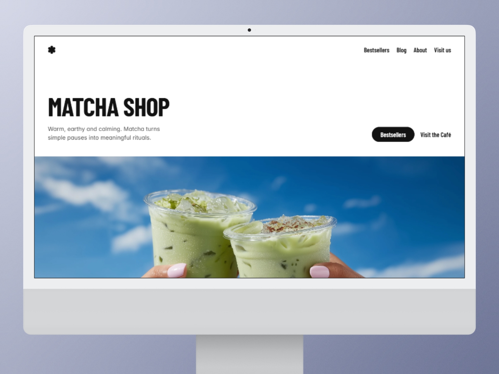 Thumbnail 1 for Matcha Shop, a Framer Marketplace template by Ava Thiery.