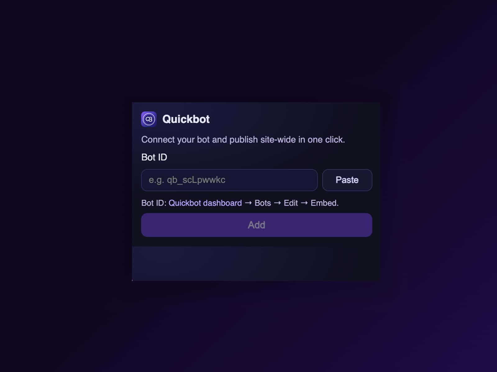 Quickbot Chat Widget