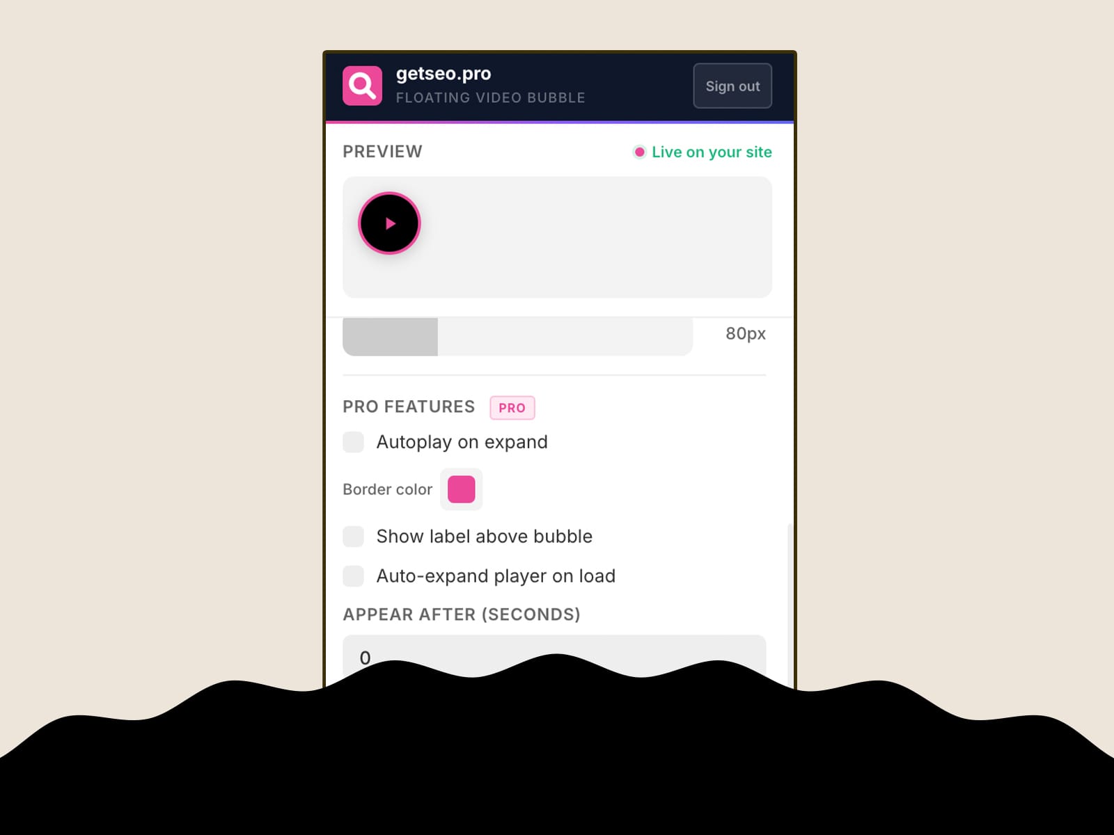 Floating Video Bubble by getseo.pro