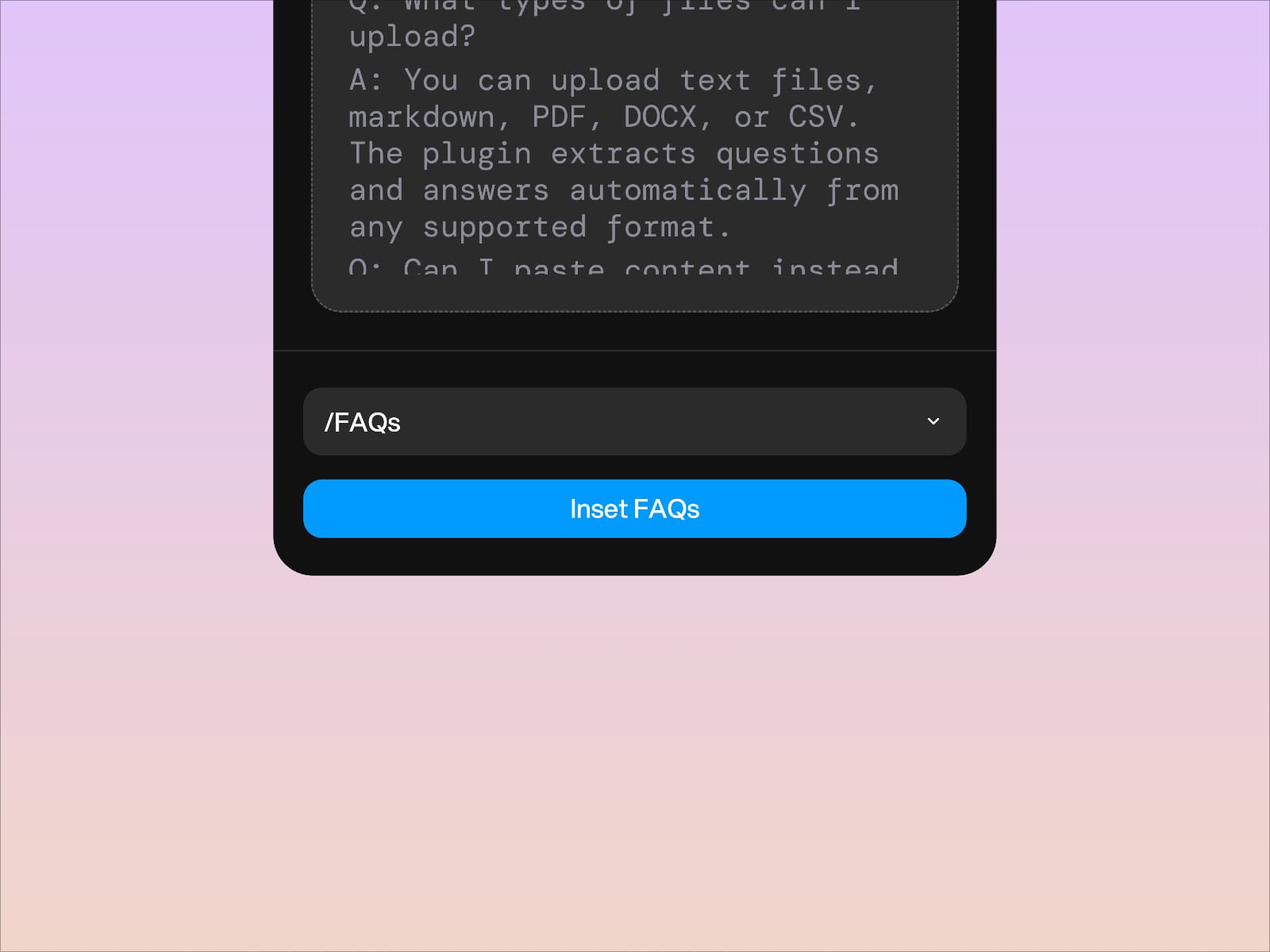 FAQs Builder