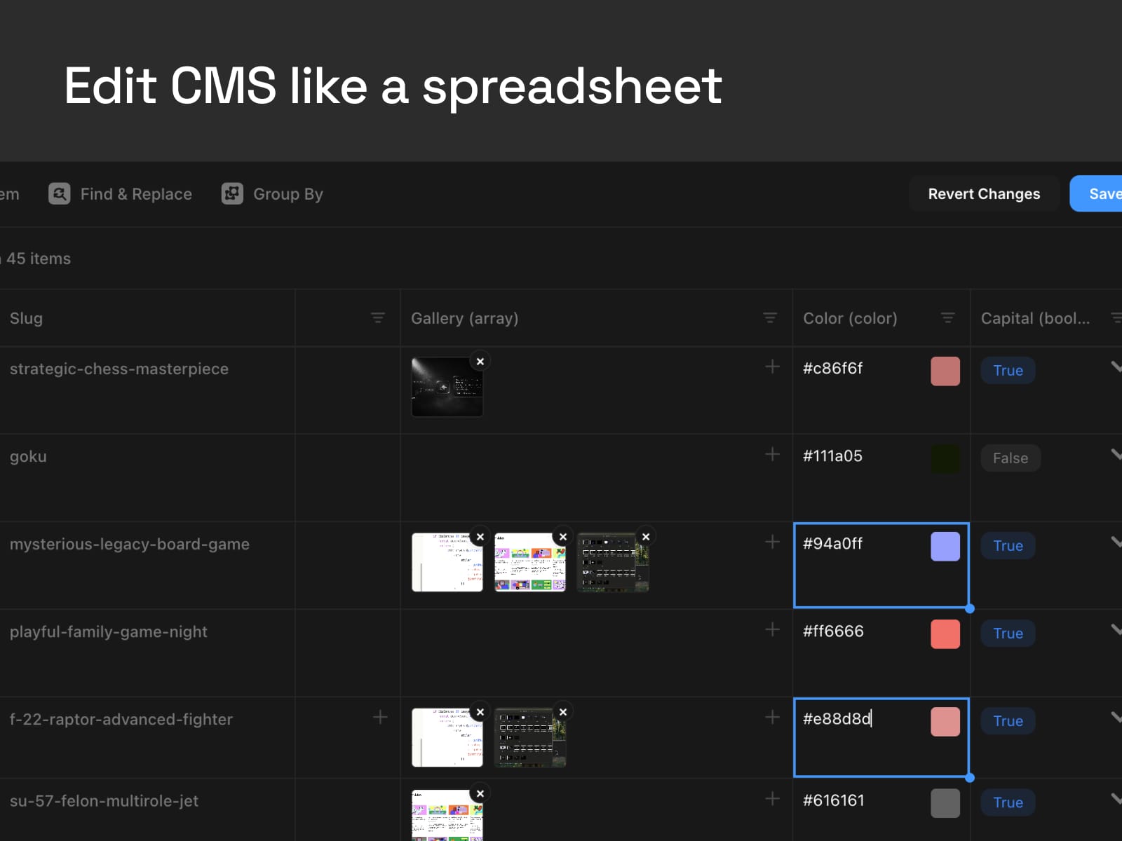 CMS Sheets