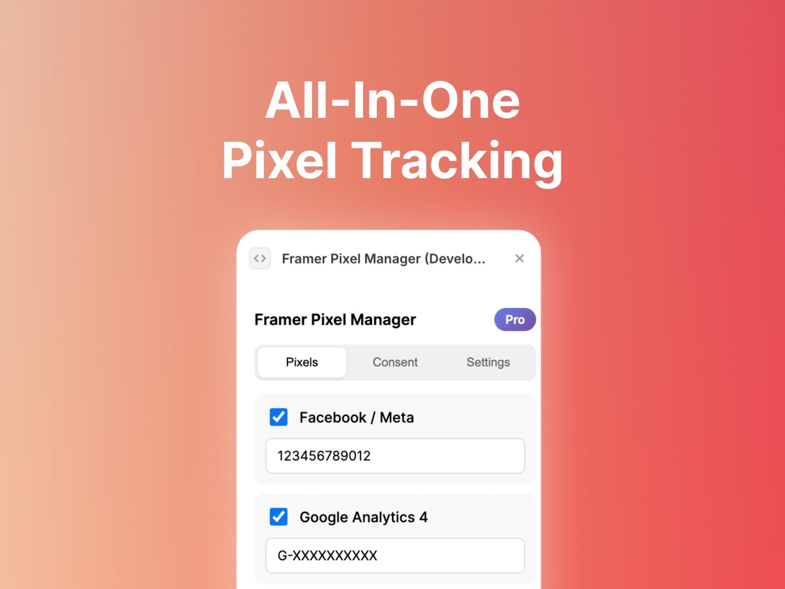 Framer Pixel Manager