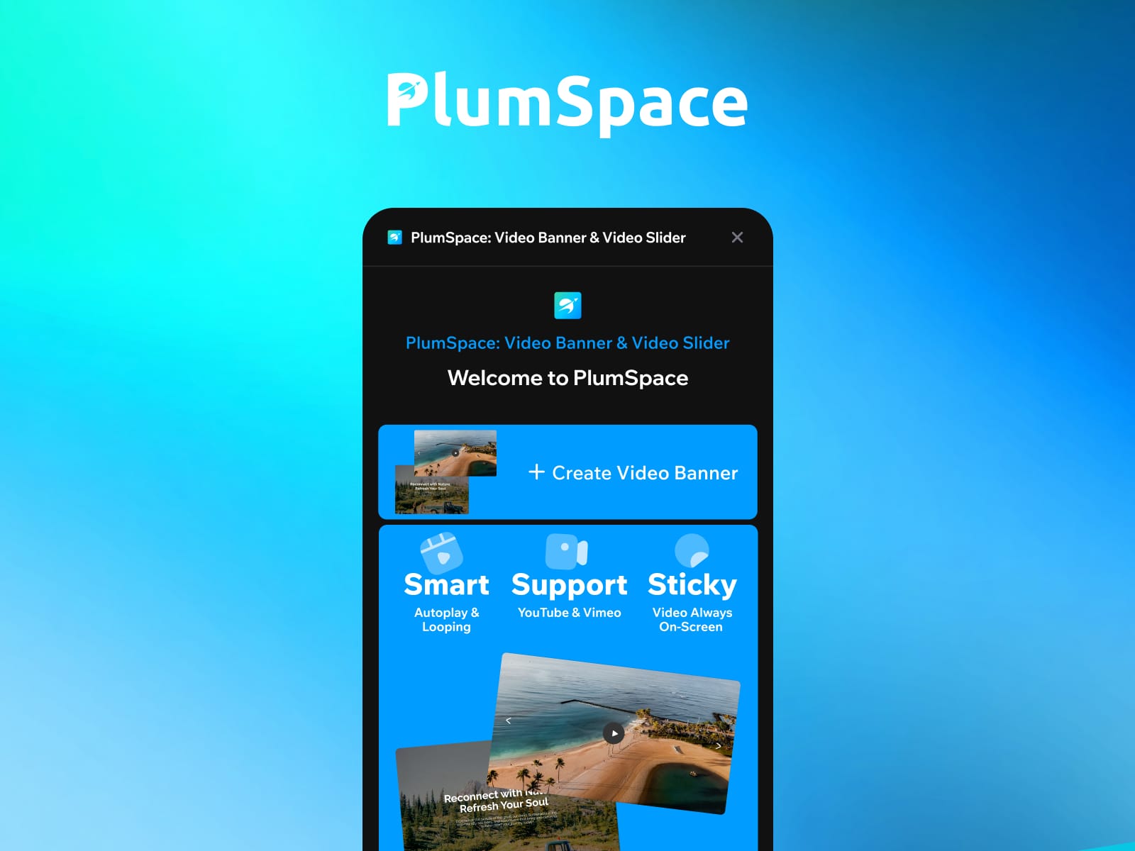 PlumSpace: Video Banner & Video Slider