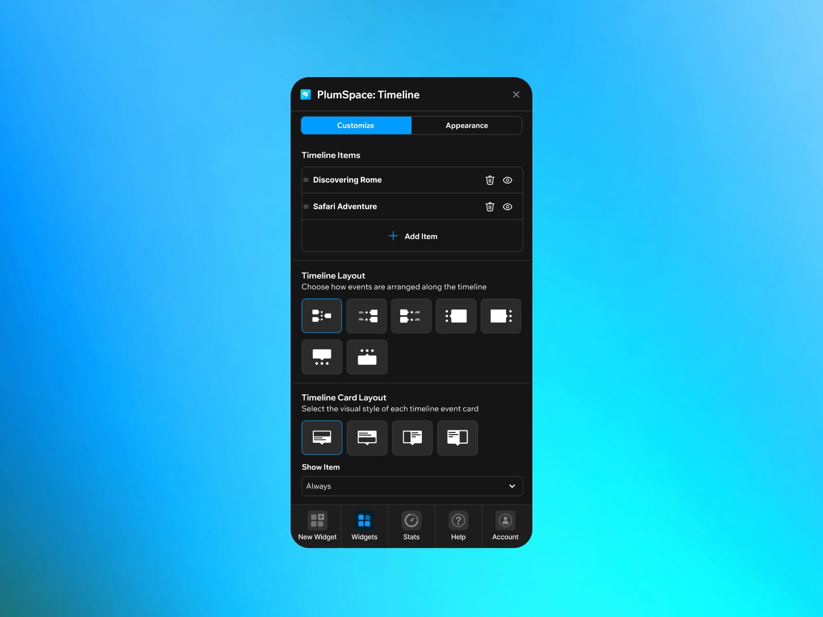 PlumSpace: Timeline