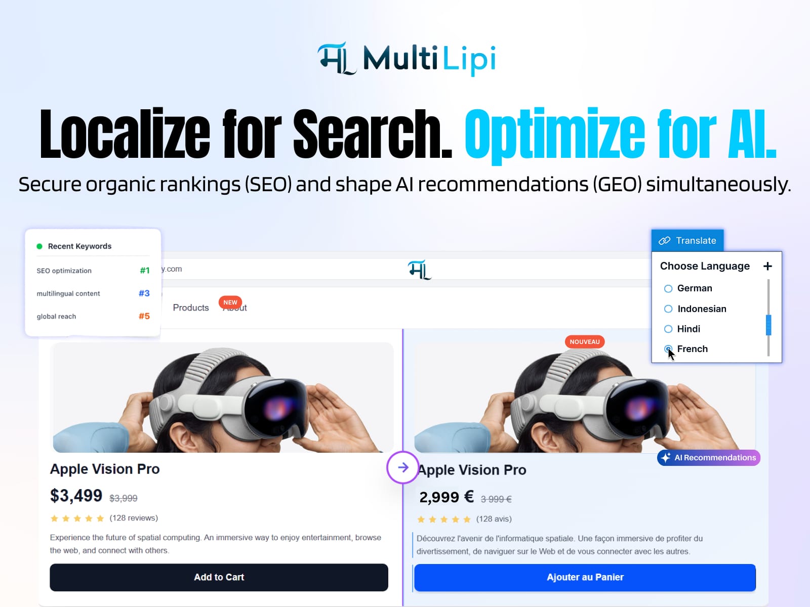 MultiLipi: AI Translate & Rank