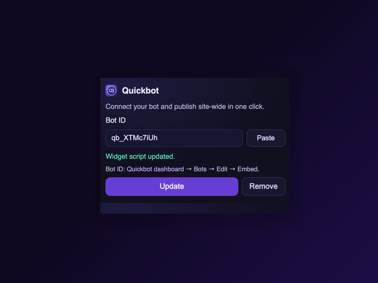 Quickbot Chat Widget