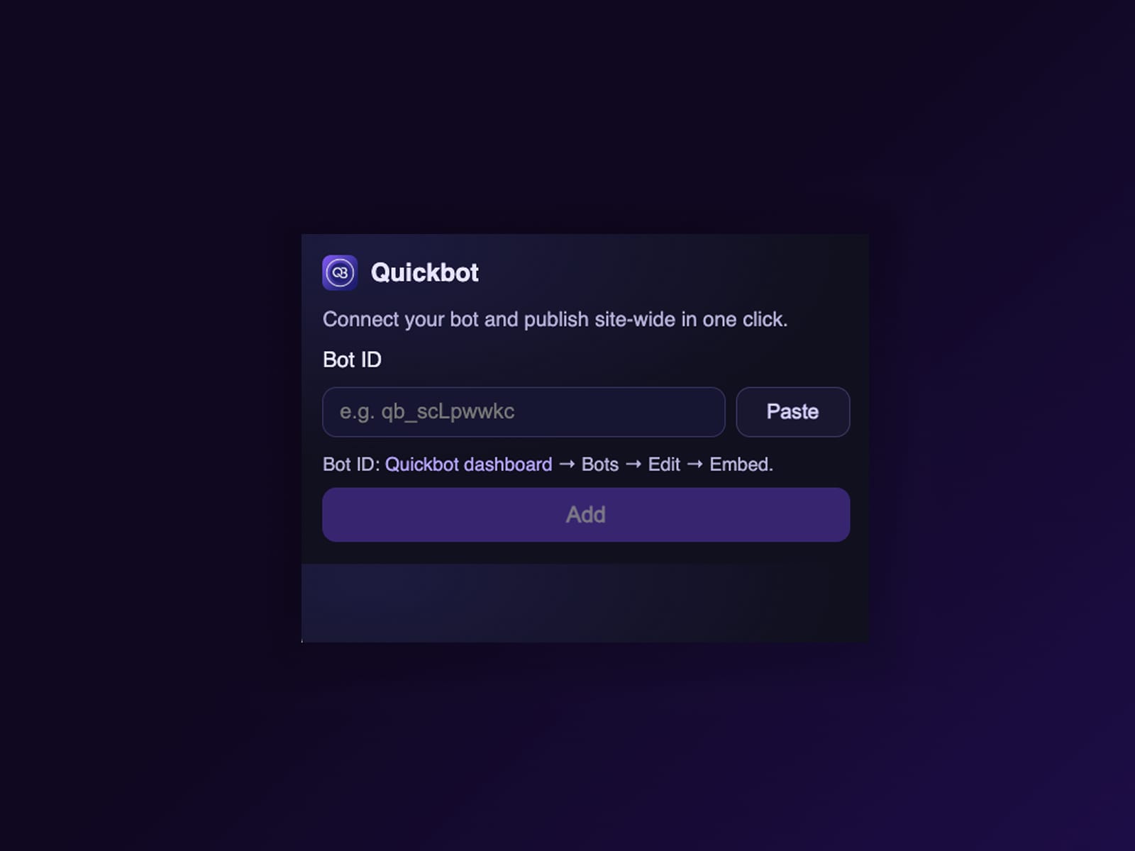 Quickbot Chat Widget