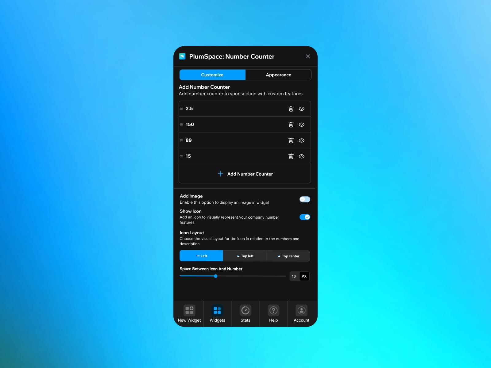 PlumSpace: Number Counter