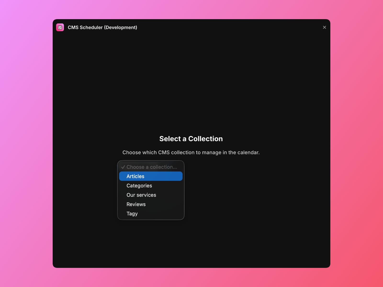 CMS Scheduler