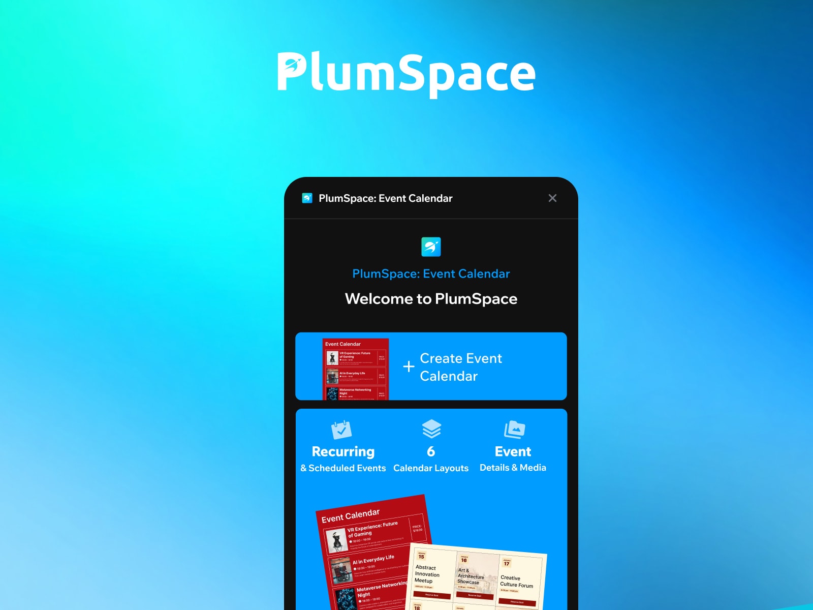 PlumSpace: Event Calendar