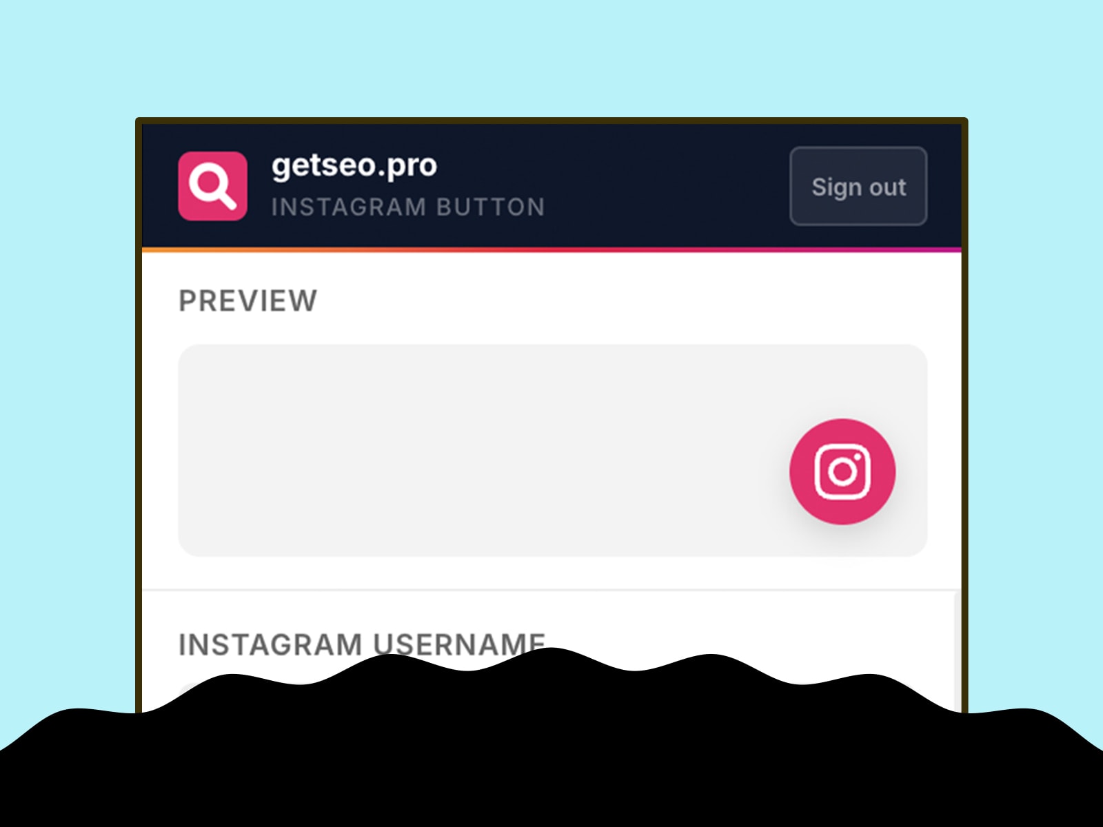 Instagram Direct Button by getseo.pro