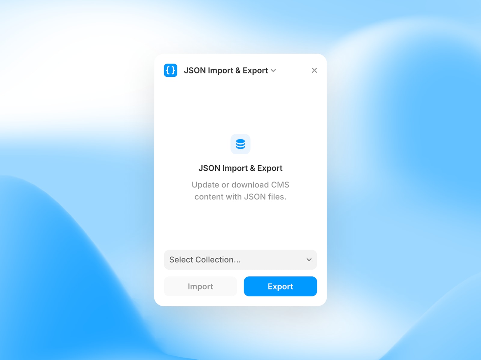 JSON Import & Export