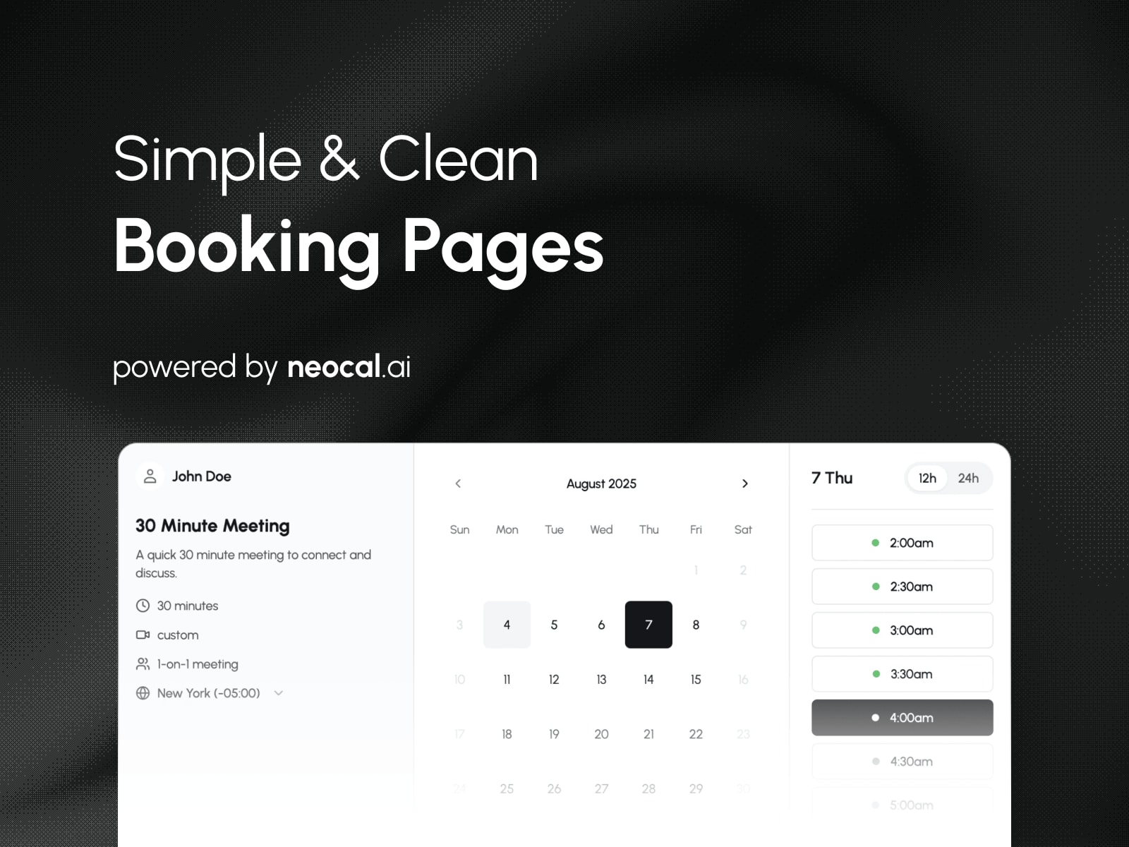 Neocal - Calendar Booking & Scheduling